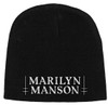 Marilyn Manson 'Logo' (Black) Beanie Hat