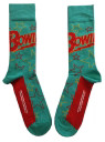 David Bowie 'Stars Outline' (Green) Socks (One Size = UK 7-11)