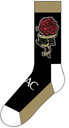 Tupac 'Rose' (Black) Socks (One Size = UK 7-11)