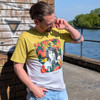 The Doors 'Floral Square' (Dip-Dye) T-Shirt