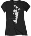 Amy Winehouse 'Scarf Portrait' (Black) Womens Fitted T-Shirt