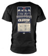 Clutch 'Red Alert' (Black) T-Shirt Back