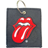 The Rolling Stones 'Classic Tongue Square' Patch Keyring