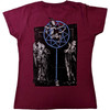 Slipknot 'Goat Logo Demon' (Maroon) Womens Fitted T-Shirt