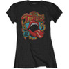 The Rolling Stones 'Retro 70s Vibe' (Black) Womens Fitted T-Shirt