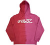 Gorillaz 'Two-Tone Brush Logo' (Pink & Red) Pull Over Hoodie