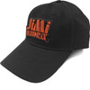 Jimi Hendrix 'Orange Stencil Logo' (Black) Baseball Cap