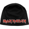 Iron Maiden 'Discharge Print Logo' (Black) Beanie Hat