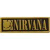 Nirvana 'Logo & Happy Face' (Iron On) Woven Patch