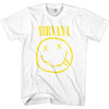 Nirvana 'Yellow Happy Face' (White) T-Shirt