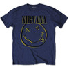 Nirvana 'Inverse Happy Face' (Navy) Kids T-Shirt