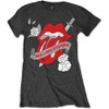 The Rolling Stones 'Vintage Tattoo' (Grey) Womens Fitted T-Shirt