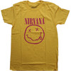 Nirvana 'Pink Happy Face' (Yellow) T-Shirt