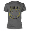 Nirvana 'Inverse Happy Face' (Grey) T-Shirt