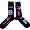 The Rolling Stones 'Logos' (Black) Socks (One Size = UK 7-11)