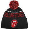 The Rolling Stones 'Classic Tongue' (Black) Bobble Beanie Hat