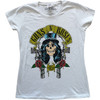 Guns N' Roses 'Slash '85' (White) Womens Fitted T-Shirt