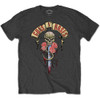Guns N' Roses 'Dripping Dagger' (Grey) T-Shirt