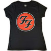 Foo Fighters 'FF Logo' (Black) Womens Fitted T-Shirt