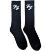 Foo Fighters 'White FF' (Black) Socks (One Size = UK 7-11)