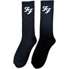 Foo Fighters 'White FF' (Black) Socks (One Size = UK 7-11)