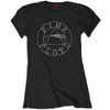 Pink Floyd 'Circle Logo Diamante' (Black) Womens Fitted T-Shirt
