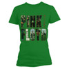 Pink Floyd 'Echoes Album Montage' (Green) Womens Fitted T-Shirt