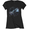 Pink Floyd 'Machine Greeting Blue' (Black) Womens Fitted T-Shirt