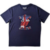 The Rolling Stones 'British Flag Tongue' (Navy) T-Shirt