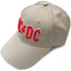 AC/DC 'Red Logo' (Sand) Baseball Cap