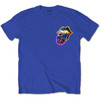 The Rolling Stones 'Sixty Gradient Text' (Blue) T-Shirt Front