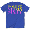 The Rolling Stones 'Sixty Gradient Text' (Blue) T-Shirt Back