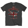 The Rolling Stones 'Union Jack US Map' (Grey) T-Shirt