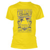 Pink Floyd 'Carnegie Hall Poster' (Yellow) T-Shirt