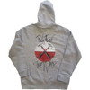 Pink Floyd 'The Wall Faded Hammers Logo' (Grey) Zip Up Hoodie