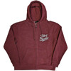 Alice In Chains 'Circle Emblem' (Maroon) Zip Up Hoodie