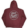 Alice In Chains 'Circle Emblem' (Maroon) Zip Up Hoodie