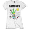 Ramones 'Loco Live' (White) Womens Fitted T-Shirt