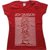 Joy Division 'Unknown Pleasures' (Red) Womens Fitted T-Shirt
