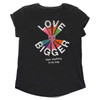 U2 'Love Is Bigger' (Black) Womens Babydoll T-Shirt