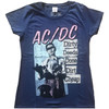 AC/DC 'Vintage DDDDC' (Navy) Womens Fitted T-Shirt