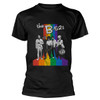The B-52's 'Rainbow Stripes' (Black) T-Shirt