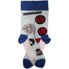AC/DC 'Icons' (Blue) Socks (One Size = UK 7-11) Sides