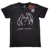John Lennon 'Self Portrait' (Black) Snow Wash T-Shirt