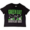 Green Day 'American Idiot Wings' (Black) Womens Crop Top
