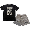 AC/DC 'FTATR Guitar' (Black & Grey) Pyjama Set