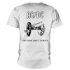 AC/DC 'About To Rock' (Packaged White) T-Shirt BACK