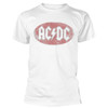 AC/DC 'Oval Logo Vintage' (White) T-Shirt