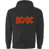 AC/DC 'Logo' (Grey) Zip Up Hoodie BACK