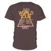 Def Leppard 'Hysteria World Tour' (Brown) T-Shirt BACK